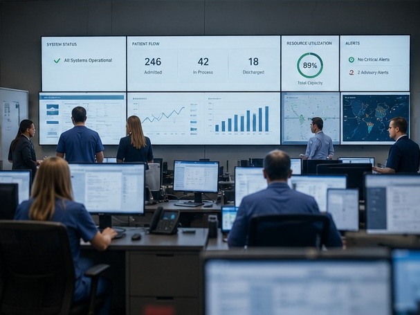 Operational command center using real-time dashboards