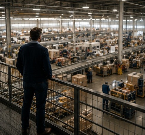 Leader observing a large-scale operating environment